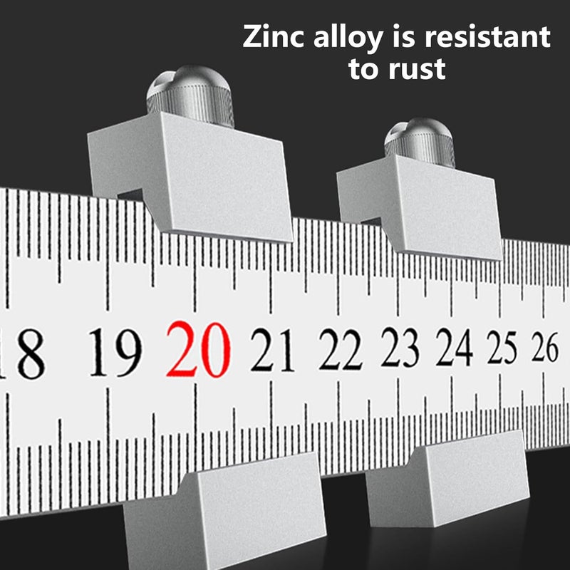 26mm Woodworking Scribing Ruler Positioning Stop Block Metal Limit Fence Carpentry Tool - Image 5